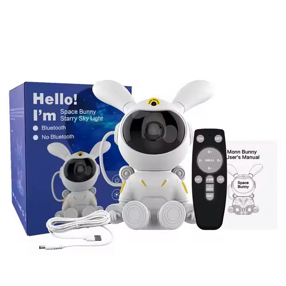 White Rabbit Space Bunny Starry Sky Light With Bluetooth Speaker