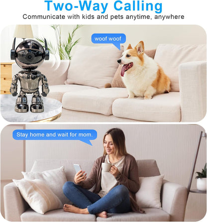 2MP 1080P Astronaut Robot IP WiFi Camera – Baby Monitor with Night Vision, Private Space Security