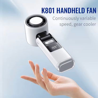 K801 Handheld Fan – 100-Speed Foldable Cooling Fan