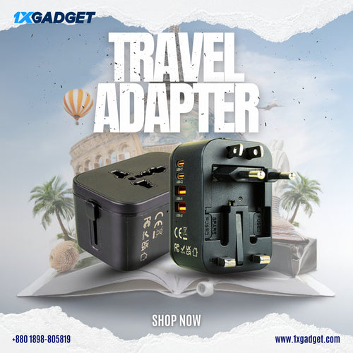 Universal Travel Adapter with USB & Type-C Ports