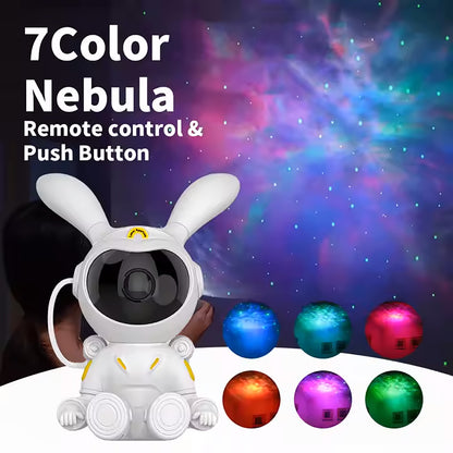 White Rabbit Space Bunny Starry Sky Light With Bluetooth Speaker