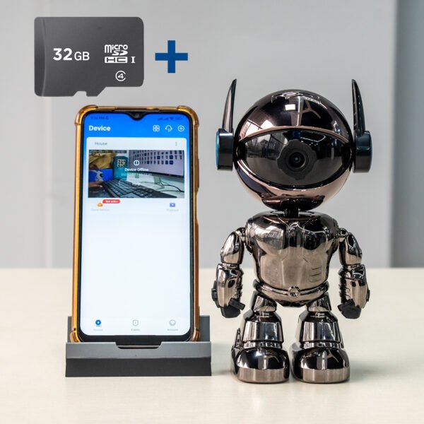 2MP 1080P Astronaut Robot IP WiFi Camera – Baby Monitor with Night Vision, 32GB Card & Private Space Security